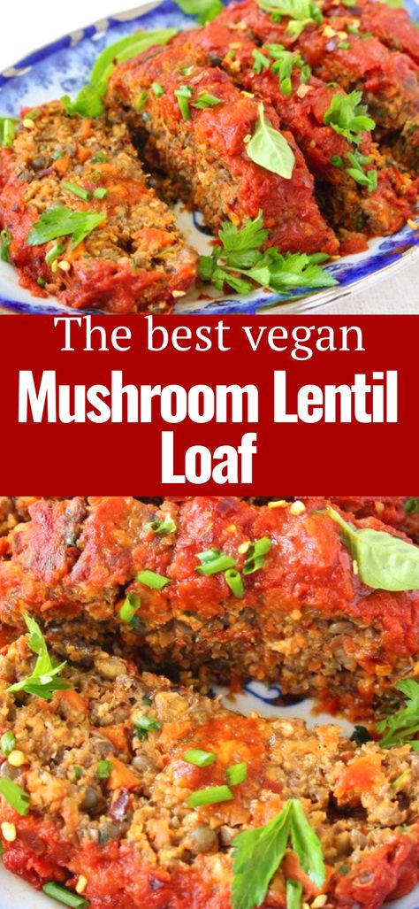 Lentil Loaf Vegan, Lentil Dinner Recipes, Lentil Loaf Recipe, Vegan Lentil Loaf, Lentil Meatloaf, Veggie Loaf, Vegetarian Meatloaf, Vegan Meatloaf, Lentil Loaf