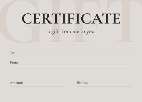 An easy-to-edit certificate template for Google Docs. Blank Gift Certificate, Christmas Gift Certificate Template, Blank Certificate Template, Christmas Gift Certificate, Free Gift Certificate Template, Blank Certificate, Resignation Letters, Free Certificate Templates, Wedding Ceremony Script