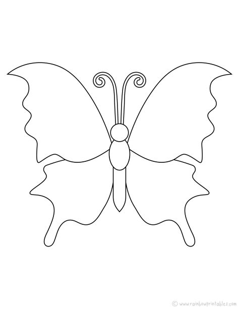 A diverse collection of butterfly outlines thats useful when it comes to creating your own art project with the kiddos! Imagine all the ways you can use these blank outlines to create wonderful and unique project ideas on a rainy day! Have fun with these simple no-frill, black & white printable outlines. | Freebie, Printable, Butterfly Outline, Illustration, Arts and Craft Ideas, Project, Preschool, PreK, Kindergarten, Elementary Kids, Craft Resources, Insect, Basic Simple Blank Outlines Basic Outline Drawings, Simple Butterfly Drawing, Drawing Of A Butterfly, Butterfly Drawing Outline, Outline Coloring Pages, Picture Outline, Butterfly Stencils, Nativity Craft, Salt Dough Ornament