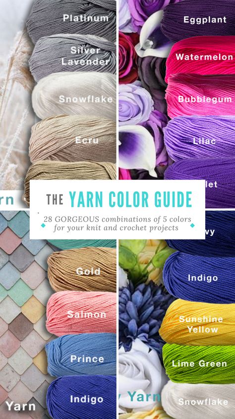 Crochet Color Inspiration, Yarn Combinations Color Schemes, Yarn Pallet Color Combinations, Crochet Blanket Ideas Color Combinations Colour Palettes, Yarn Color Combos, Red Heart Yarn Colors Combinations, Knitting Color Combinations, Crochet Yarn Color Combinations, Yarn Color Schemes