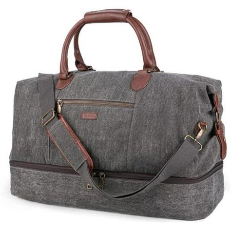 -Durable Charm: Made Of Premium Quality Canvas With Faux Leather Trim And Heavy-Duty Zippers, This Duffle Bag Is Long-Lasting And Durable So It Will Look Effortlessly Good Anytime, Anywhere, On Anyone, And Will Stand Up To Daily Use For Years To Come -With A Trolley Sleeve: Back Side Sleeve Allows You To Slide It Over The Standard Handle Of A Rolling Suitcase Or Luggage. The Weekender Can Go With You Straight Onto Your Flight As It Complies With The Most Stringent Airline Hand Luggage Restrictio Camping Business, Mens Weekend Bag, Travel Duffel Bag, Leather Duffel Bag, Mens Luggage, Travel Duffle, Duffle Bag Travel, Hand Luggage, Travel Duffel