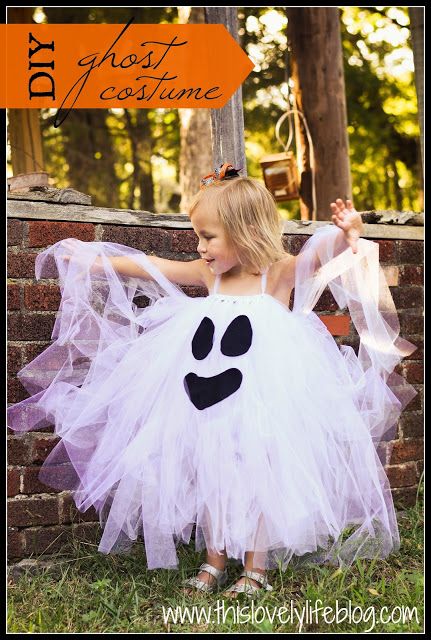 Ghost Tutu Costume, Kids Ghost Costume, Toddler Ghost Costume, Ghost Costume Kids, Easy Diy Kids, Karneval Diy, Diy Ghost, Ghost Halloween Costume, Ghost Diy