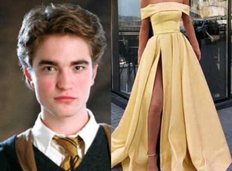 Hogwarts Yule Ball Dresses, Dating Cedric Diggory, Yule Ball Dress Slytherin, Harry Potter Yule Ball Dresses, Yule Ball Gowns, Cormac Mclaggen, Harry Potter Cedric Diggory, Gregory Goyle, Yule Ball Dresses