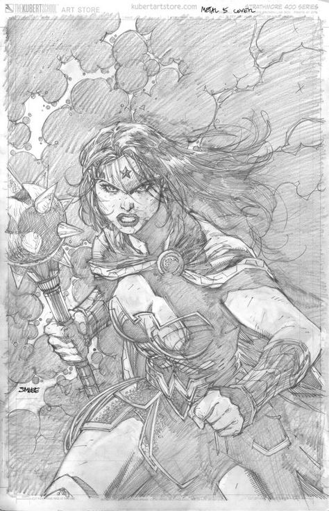 Wonder Woman sketch. Jim Lee [2018] Jim Lee Superman, Wonder Woman Drawing, Pencils Drawings, Jim Lee Art, Comic Art Fans, Comic Book Layout, Jobs In Art, Artist Pencils, Comic Book Art Style