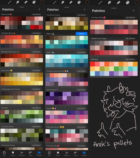 Digital Painting Palette, Color Schemes For Ocs, Colour Pallets For Ibis Paint, Color Palette For Ibis Paint All Colors, Color Schemes Digital Art, Value Color Palette, Choosing Colors For Art, Color Palette For Artists, Color Pallets For Drawing