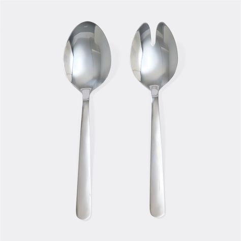 Everyday Salad, Stainless Steel Dishwasher, Salad Servers, 2 Piece Set, Design Details, Dishwasher Safe, Salad, Design