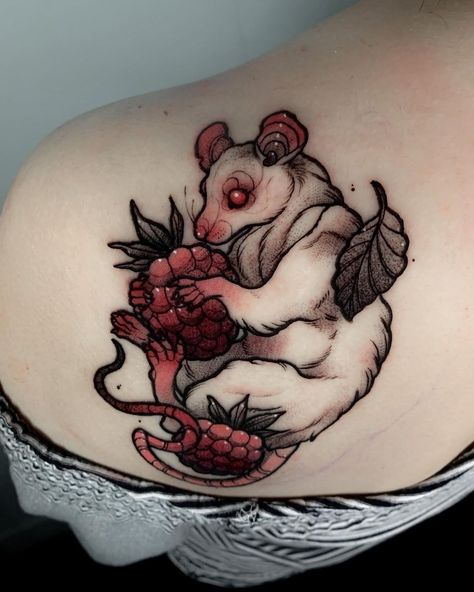 Hairless Rat Tattoo, Rat Tattoo Ideas, Rat Tattoo, Fun Tattoo, Food Tattoos, Mouse Tattoos, L Tattoo, Insect Tattoo, Upper Arm Tattoos