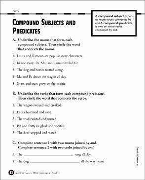 Subject Predicate Worksheet Pdf Best Of Subject and Predicate Worksheet Free Lessons – Chessmuseum Template Library Subject Predicate Activities, Subject And Predicate Worksheet, Simple Subject And Predicate, Compound Subjects And Predicates, Worksheets For 5th Grade, Complete Predicate, Complete Subject And Predicate, Subject Predicate, Complex Sentences Worksheets