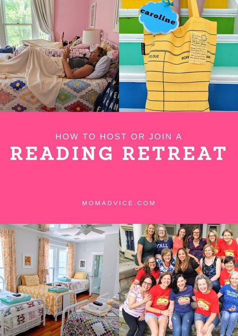 Family Retreat Ideas, Book Club Weekend, Book Club Retreat Ideas, Reading Retreat Ideas, Book Club Retreat, Book Retreat Ideas, Readathon Ideas, Bookish Activities, Reading Vacation