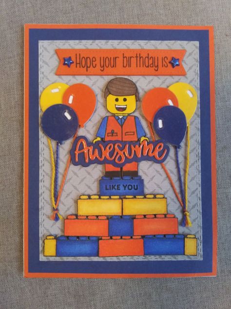 Lego Birthday Card Ideas, Lego Card Ideas, Lego Birthday Card Diy, Lego Birthday Cards Handmade, Lego Cards Handmade, Lego Teacher, Lego Cards, Lego Birthday Cards, Lego Sign