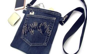 Denim Pocket Purse, Denim Phone Bag, Purse From Old Jeans, Diy Jean Purse, Recycling Denim, Sew Denim, Diy Jean Bag, Old Jeans Recycle, Artisanats Denim