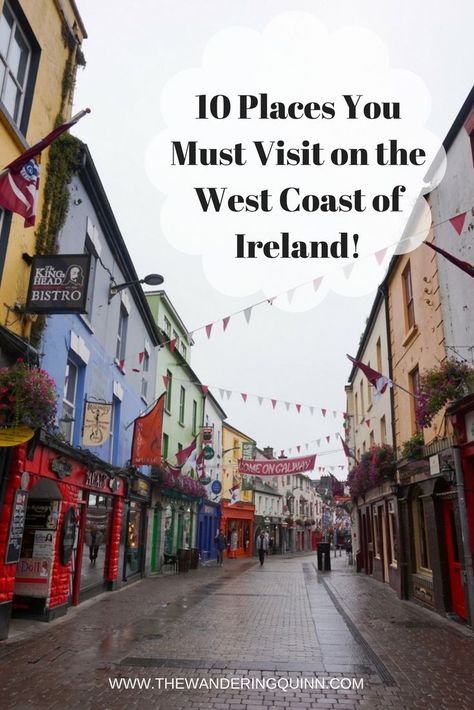 10 Places You Must Visit on the West Coast of Ireland. There is so much to do on the West Coast of Ireland from cities, to villages, to the countryside and the dramatic coastline, here are my suggestions on what to do and where to go on the West Coast of Ireland! #discoverireland #ireland #irelandroadtrip #westcoastofireland West Ireland, Ireland Hotels, Coast Of Ireland, Ireland Road Trip, West Coast Of Ireland, Greece Travel Guide, Galway Ireland, Ireland Vacation, Solo Female Travel