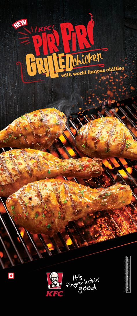 KFC Piri Piri Chicken on Behance Design Cibo, Best Grilled Chicken, Piri Piri Chicken, Chicken Poster, Chicken Menu, Food Promotion, Kfc Chicken, Ayam Bakar, Piri Piri