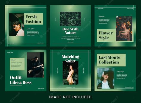 Premium Vector | Green beauty gradient instagram post template Instagram Post Design Green, Green Social Media Template, Gradient Instagram Post, Gradient Instagram Feed, Science Organization, Green Instagram Feed, Professional Instagram Post, Green Template, Instagram Gradient