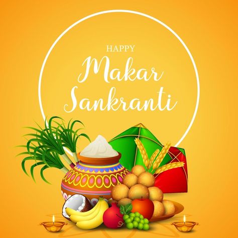 Happy Makar Sankranti greeting card Makara Sankranti, Makar Sankranti Greetings, Happy Pongal, Happy Makar Sankranti, Makar Sankranti, Preschool Learning Activities, Digital Illustrations, Preschool Learning, The Happy