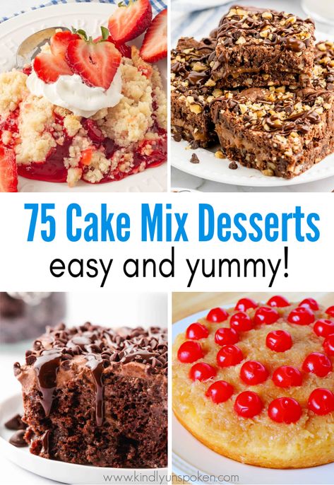 Cake Mix Brownies 3 Ingredients, Cake Mix Dessert Ideas, Chocolate Cake Mix Desserts, Box Cake Mix Recipes, Easy Cake Mix Desserts, Doctored Cake Mix Recipes, Cake Mix Bars, Chocolate Cake Mix Recipes, Box Cake Recipes