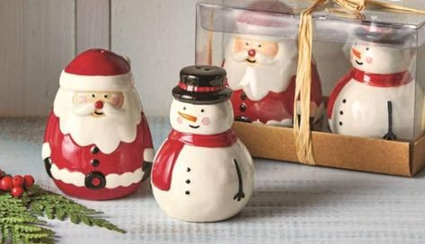 Very cute set! #affiliate Small Ceramics, Wood Stove Cooking, Christmas Farm, Jolly Santa, Christmas Truck, Salt And Pepper Set, Live Simply, Fall Holidays, Cute Sets