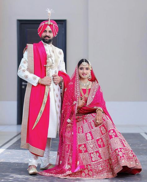 Dulha Outfit Wedding Dresses, Pink Sherwani For Groom, Dulhan Dulha Pose, Rajasthani Groom, Dulha Outfit, Dulha Sherwani, Sikh Wedding Dress, Marriage Clothes, Dulhan Dress