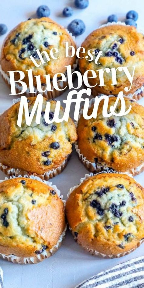 Jumbo Blueberry Muffins Recipe, Jumbo Blueberry Muffins, Muffins Blueberry, Easy Baked Pork Chops, Blueberry Muffins Recipe, Easy Blueberry Muffins, Chicken Wing Recipes Baked, Muffins Easy, Best Blueberry Muffins