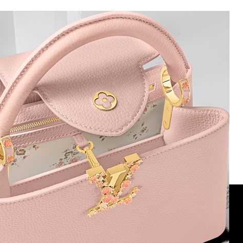 LOUIS VUITTON® - Capucines Mm - Blush Pretty Purses, Louis Vuitton Sac, Louis Vuitton Capucines, Luxury Bags Collection, Girly Bags, Handbag Heaven, Fancy Bags, Luxury Purses, Classic Bags