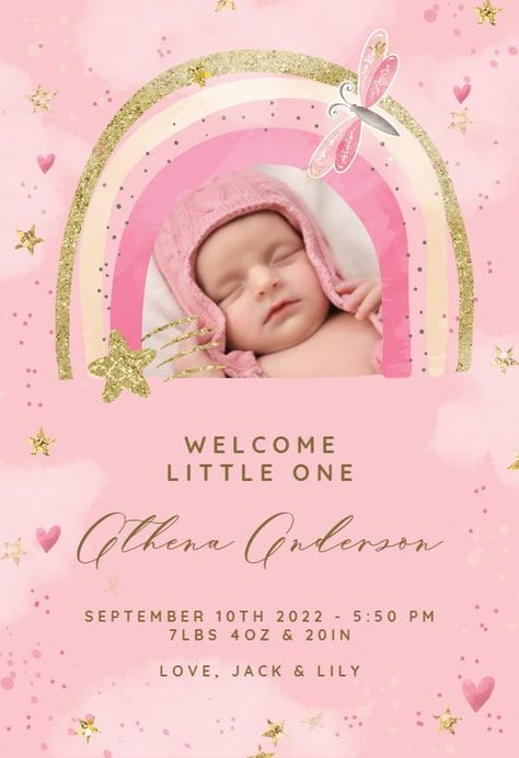 Baby Name Announcement Ideas, Birth Announcement Design, Baby Name Reveal, Name Reveal, Announcement Design, Cradle Ceremony, Birth Announcement Template, Greetings Island, Birth Announcement Card