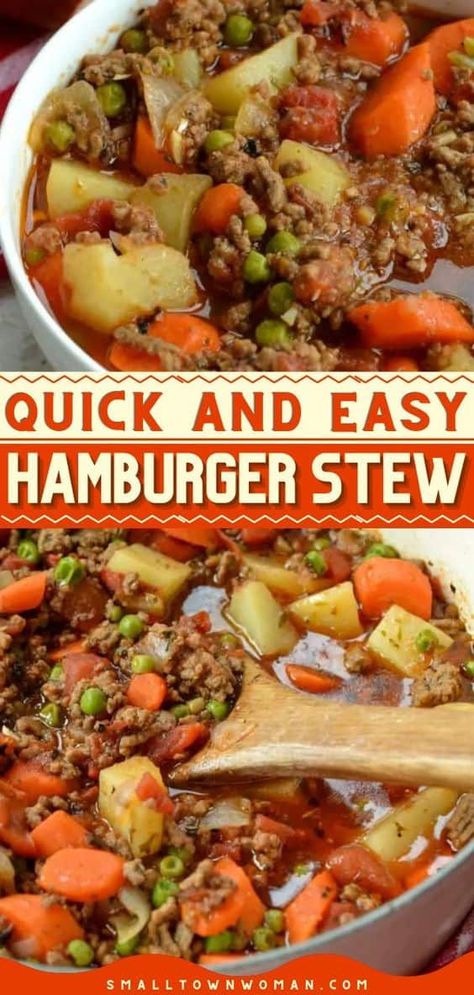 Ground Beef Stew Recipes, Ground Beef And Vegetables, Ground Beef Stews, Beef And Vegetables, Chicken Honey, Hamburger Stew, Easy Hamburger, Beef Casserole Recipes, Ground Beef Recipes For Dinner