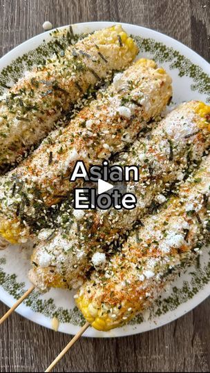 150K views · 7.3K reactions | Keep summer alive with this Asian-style elote. Mexican street corn is always a great choice and this version melds together that juicy lump of knobs with Asian flavors like wasabi, soy sauce and Japanese mayo. The Japanese mayo mixture brings creaminess and a little heat from the wasabi. And of course you know I had to use that @ponofoodsco furikake (check the link in my bio) because that blend of salty and sweet perfectly compliments the summer corn!

4 corn on the cob, shucked and cleaned
1 tbsp butter
1/3 cup mayo
1/2 tsp of wasabi
1/2 tbsp of light soy sauce
Shichimi Togarashi (Japanese pepper blend)
Grated parmesan cheese
@ponofoodsco x The Tastebud Furikake 

1. Boil corn, covered for 3-5 minutes. Drain and cool in a colander.
2. In a small bowl mix toge Wasabi Soy Sauce, Japanese Mayo, Shichimi Togarashi, Boiled Corn, Mexican Street Corn, Summer Corn, Street Corn, Mexican Street, Corn Recipes