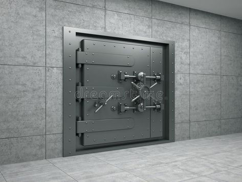 Banking metallic door. 3d illustration of banking metallic door #Sponsored , #Paid, #AFFILIATE, #metallic, #banking, #illustration, #Banking Bank Vault Door, Tactical Gear Storage, Bank Vault, Bank Safe, Detail Arsitektur, Safe Door, Safe Vault, Vault Doors, Door Price