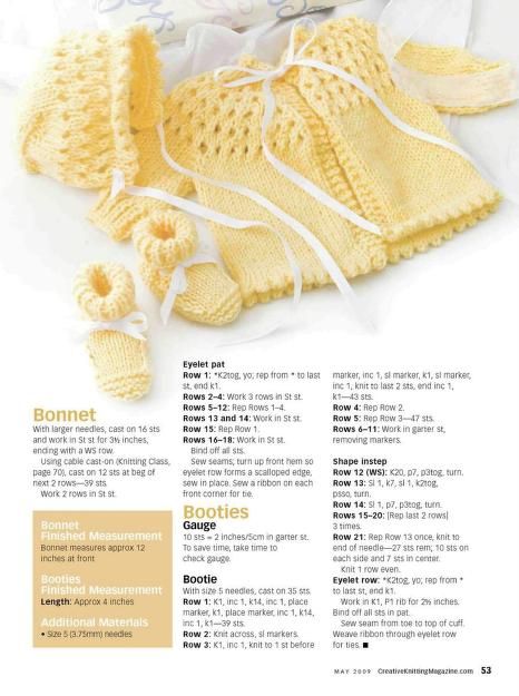 Creative Knitting 2009 05 : Free Download, Borrow, and Streaming : Internet Archive Free Newborn Knitting Patterns, Baby Knitting Patterns Free Newborn, Free Baby Sweater Knitting Patterns, Baby Boy Knitting Patterns Free, Easy Baby Knitting Patterns, Boys Knitting Patterns Free, Baby Cardigan Knitting Pattern Free, Kids Knitting Patterns