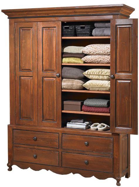 French Country Armoire Bedroom Armoire Ideas, French Country Armoire, Traditional Wardrobe, Latest Door Designs, Country Bedroom Furniture, Wooden Wardrobe Design, Store Shelves Design, Wood Bed Design, French Armoire