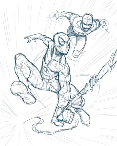 Morning warm-up sketch which I’m eventually going to turn into a completed piece - Iron Man and the Iron Spider, inspired by the Infinity War movie suits 😁 Stay tuned for this one after I color Ant Man and the Wasp. Happy Monday! #warmupsketch #ironman #ironspider #spiderman #workinprogress #marvel #fanart #sketch #gesturedrawing #draw #drawing #sketching #illustration #illustratorsoninstagram #instaart #art #artistsoninstagram #artist #artwork #artistlife #digitalart #digitalsketch #kylepetcho Pie Sketch, Spiderman Poses, Spiderman Sketches, Sketching Illustration, Marvel Fanart, Fanart Sketch, Spiderman Drawing, Spiderman Art Sketch, Iron Spider