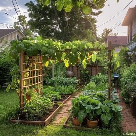 Backyard Garden Inspiration, Vege Garden Ideas, Cottagecore Life, Garden Sitting Areas, Garden Gates And Fencing, Backyard Area, Vegetable Farming, Garden Idea, Vegetable Gardens