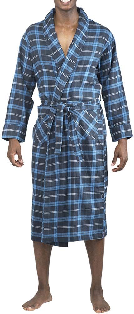 PRICES MAY VARY. BATHROBE FOR MEN: Wrap yourself in ultimate comfort and luxury with this men's robe. It is perfect for lounging, relaxing, or stepping out of the shower or bath. COMFORTABLE COTTON BLEND: Made from luxuriously soft brushed fabric, this bathrobe has a cozy and comfortable feel that will make it your go-to for loungewear. It is a blend of 65% cotton and 35% polyester. ADJUSTABLE AND LIGHTWEIGHT: There are two loops for easy adjustment, so you can wear it as tight or loose as you w Mens Bathrobe, Spa Bedroom, Bathrobe Men, Men's Robes, Bathroom Spa, Mens Flannel, Stepping Out, Brushed Cotton, Cotton Flannel