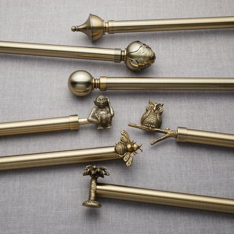 Wooden curtain poles