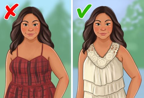 10 Fashion Secrets You Can Use if You Have Thick Arms / Bright Side Tops For Big Arms For Women, Arm Covering Summer Outfits, Large Arms Outfit, Shirts For Big Arms For Women, Sleeveless For Big Arms, How To Dress If You Have A Big Stomach, Plus Size Summer Outfits Big Arms, Dress For Big Arms Women, Clothes For Heavy Women