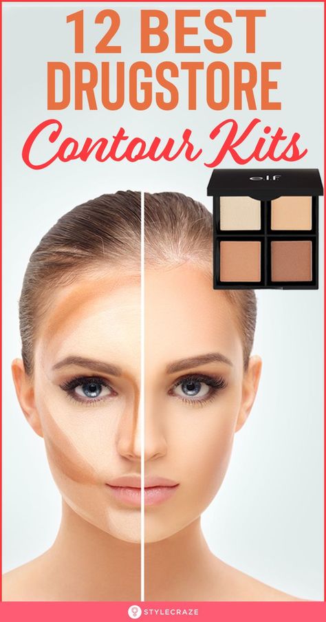 Makeup Highlight And Contour, Drugstore Makeup Contour, Best Drugstore Highlighter And Contour, What To Use For Contouring, Contour Cream Palette, How To Highlight And Contour For Beginners, Using Contour Palette, Contour Kit For Beginners, Contour Makeup Drugstore