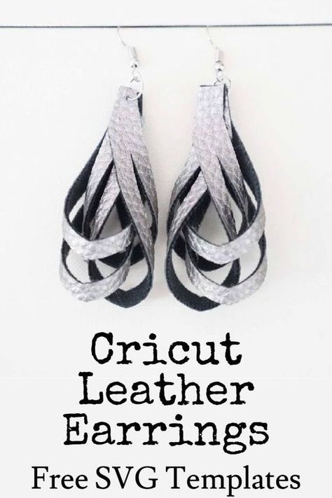 Leather Earrings Silhouette Cameo, Free Svg Files For Cricut Earrings, Cricut Leather Earrings Diy, Faux Leather Earrings Template Free Cricut, Free Faux Leather Earrings Template Free, Make Up Svg Free, Earrings Made With Cricut, Knotted Leather Earrings Diy, Faux Leather Diy Crafts