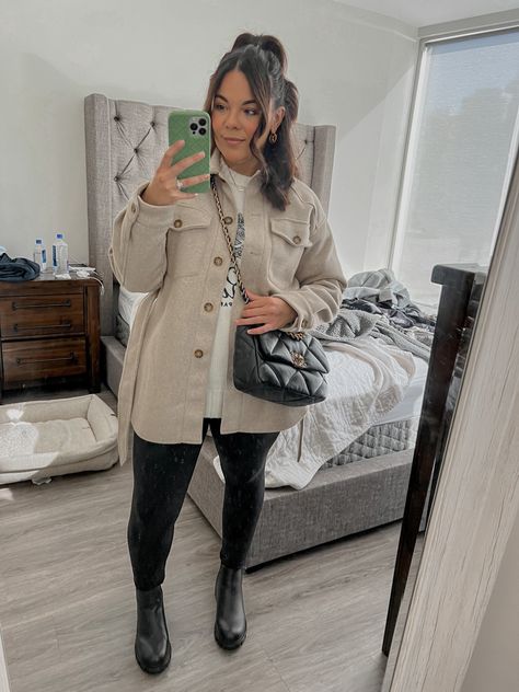 Cute And Casual Birthday Outfits, Chicago Fall Outfits Plus Size, Everyday Fall Outfits Plus Size, Fall Outfit For Bigger Women, Plus Size Fall Fashion Inspiration, Brown Velvet Shirt Outfit, Thick Body Fall Outfits, Style Inspiration Plus Size Casual, Fall Casual Outfits Plus Size