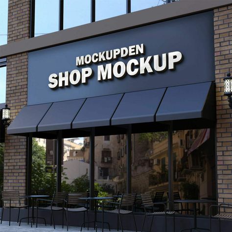 Free Shop Mockup PSD Template Sign Mockup Free, Signage Mockup, Signage Ideas, Market Sign, Sign Mockup, Creative Graphic Design, Book Posters, Branding Mockups, Mockup Templates