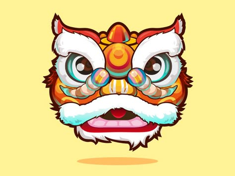 Lion Dance by XiaoLong #Design Popular #Dribbble #shots Dance Tattoo, Chinese Lion Dance, Dragon Chino, Chinese New Year Design, Chinese New Year Crafts, Lion Illustration, 2d Drawing, Dancing Drawings, Chinese New Year Decorations