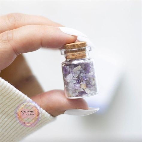 Jar of Calm Amethyst Crystal in a Matchbox https://www.jocurry.com/products/jar-of-calm-amethyst-crystal-in-a-matchbox Quantum Creative #Hot Matchbox Gift, Christmas Ribbon Crafts, Fragrance Oil Burner, Busy Mind, Grounding Energy, Crystal Chips, Glue Tape, Amethyst Crystals, How To Make Paper Flowers