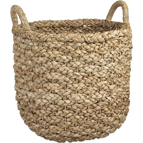 Deco Entree, Woven Hamper, Chunky Braids, Big Basket, Basket And Crate, Boho Trends, Hamper Storage, Water Hyacinth, Rattan Basket