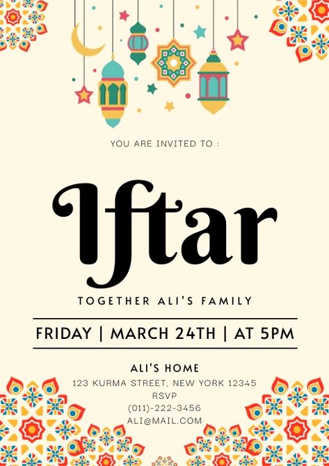 780+ customizable design templates for ‘iftar party’ Ramadan Iftar Invitation Template, Flyer And Poster Design Background, Iftar Poster, Ramadan Iftar Invitation, Iftar Party Poster, Iftar Invitation Template, Iftar Party Invitation, Ramadan Iftar Party, Ramadan Kareem Wishes