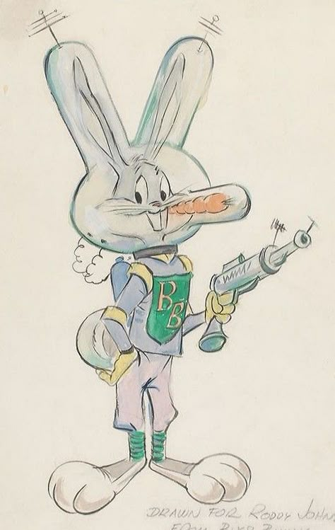 Bugs Bunny in a spacesuit, drawn by Chuck Jones Chuck Jones Art, Vintage Fish Poster, Bugs Bunny Cartoons, Bunny Photo, Cartoon Inspiration, Paw Drawing, Chuck Jones, Looney Tunes Characters, Looney Tunes Cartoons