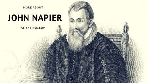 John Napier - at the Museum John Napier, Math History, Teaching Algebra, Algebra 2, Pre Algebra, Secondary Math, Trigonometry, Smart Board, Calculus