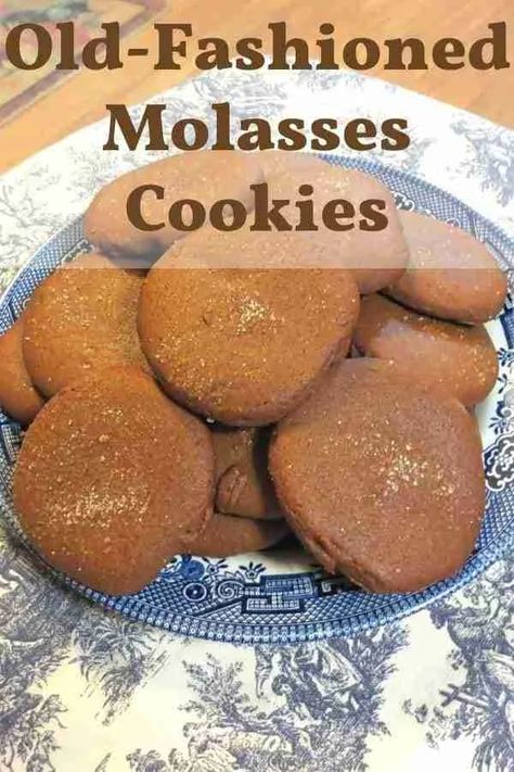 Old Fashion Molasses Cookies Soft, Old Fashioned Molasses Cookies, Molasses Cake, Molasses Cookie, Jar Cookies, Molasses Recipes, Chewy Molasses Cookies, Molasses Cookies Recipe, Molasses Cookies