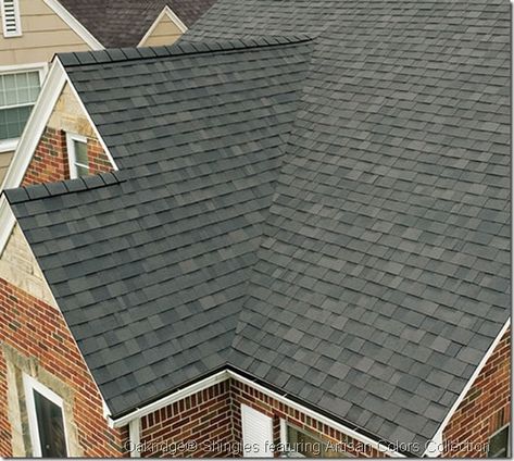 Owens Corning Shingles Estate Gray, Estate Grey Roof Shingles, Estate Gray Shingles Owens Corning, Estate Gray Shingles, Owens Corning Shingles, Slate Shingles, Roof Shingle Colors, Architectural Shingles Roof, Shingle House