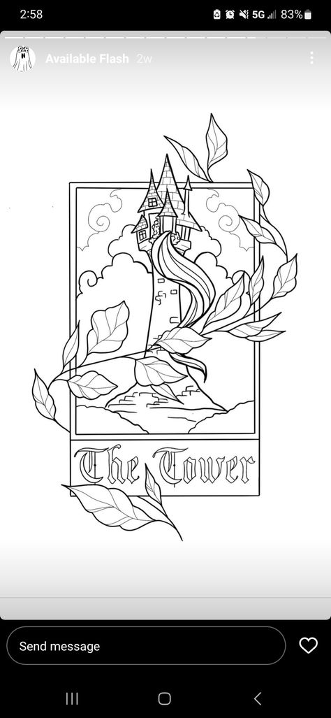 Rapunzel Tower Tattoo, Rapunzels Tower Tattoo, Tangled Tower Tattoo, Tangled Line Art, Repunzal Tangled Tattoos, Tangled Themed Tattoo, Disney Brave Tattoo, Double Tattoo, Tangled Lantern Tattoo