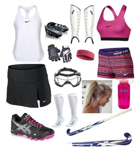 "Field Hockey Practice" by dailyn-a on Polyvore featuring Shin Choi, Asics, NIKE, Shock Doctor and Nalgene Field Hockey Practice, Field Hockey Outfits, Soccer Girls Outfits, Field Hockey Goalie, Womens Field Hockey, Hockey Practice, Hockey Outfits, Field Hockey Girls, Coach Outfits