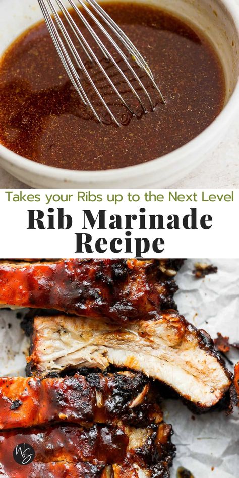 Beef Ribs Marinade, Ribs Marinade Recipe, Pork Rib Marinade, Marinated Pork Ribs, Best Ribs Recipe, Rib Marinade, Healthy Sauce, Wooden Skillet, Pork Ribs Grilled